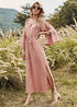 Boho Round Neck A-line Maxi Dress Vivian